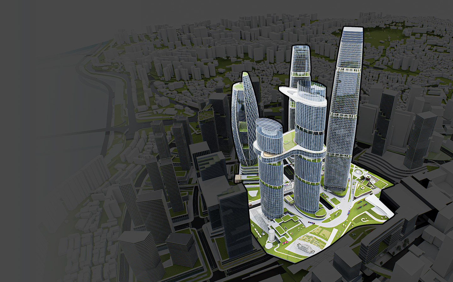 국제업무존 3D 조감도