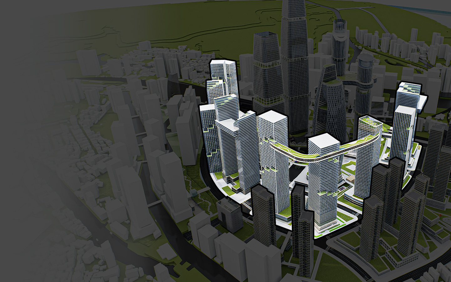업무복합존 3D 조감도